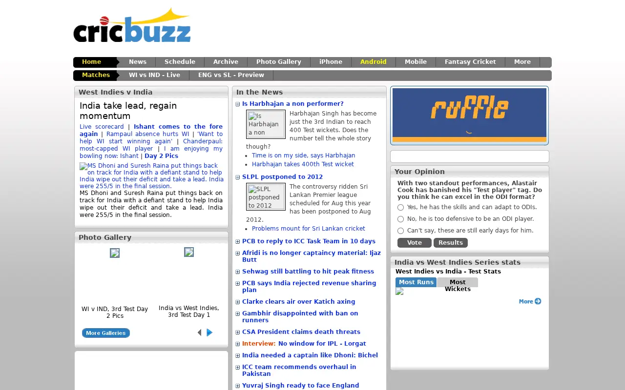 cricbuzz.com in 2011