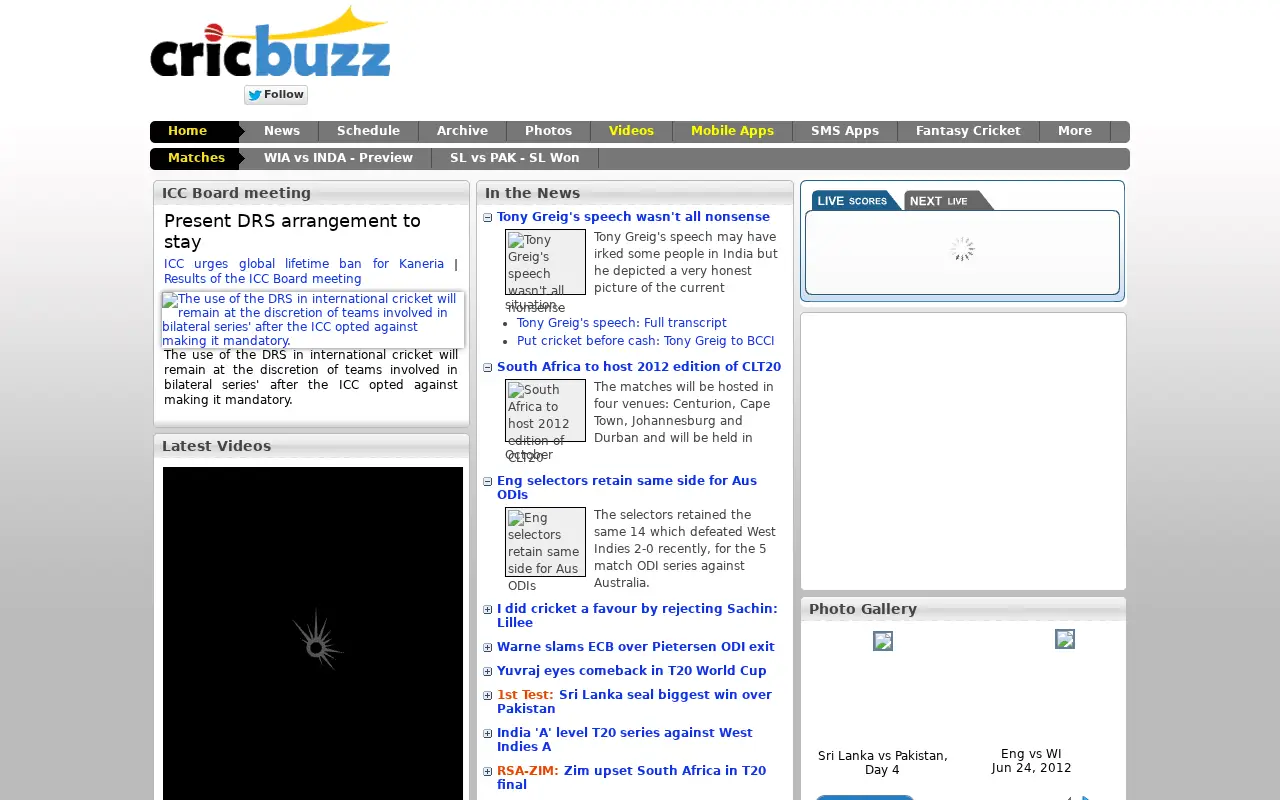 cricbuzz.com in 2012