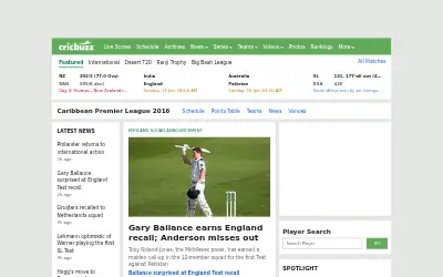 cricbuzz.com in 2016
