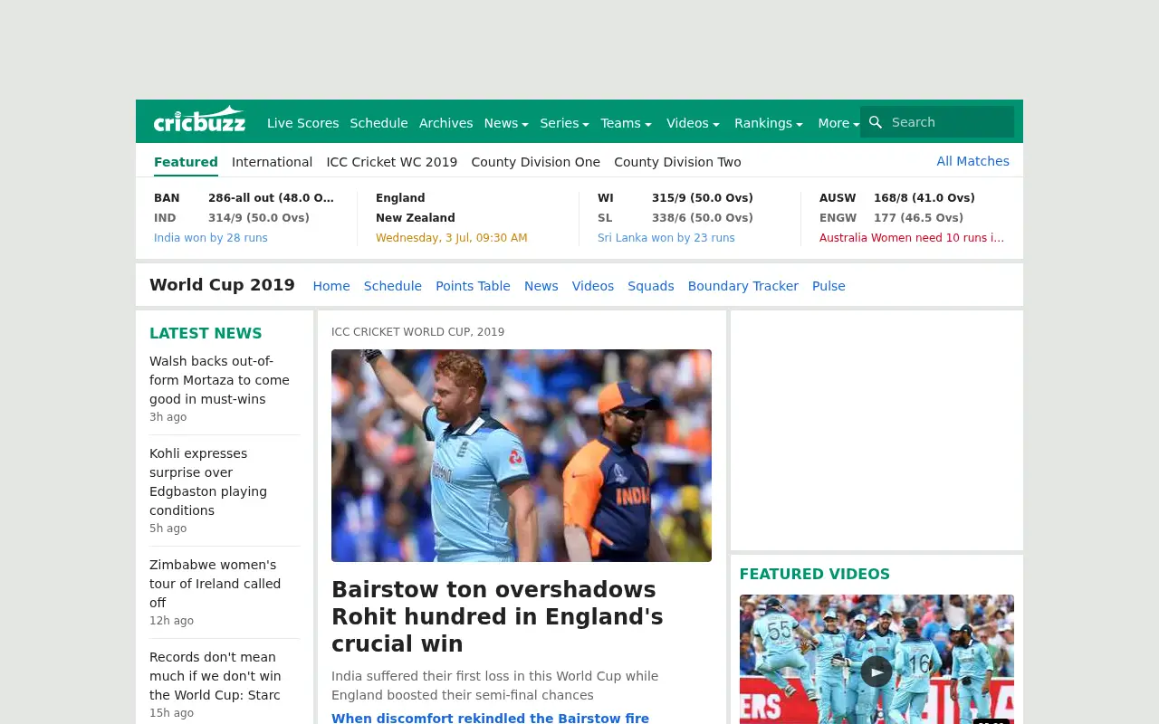cricbuzz.com in 2019