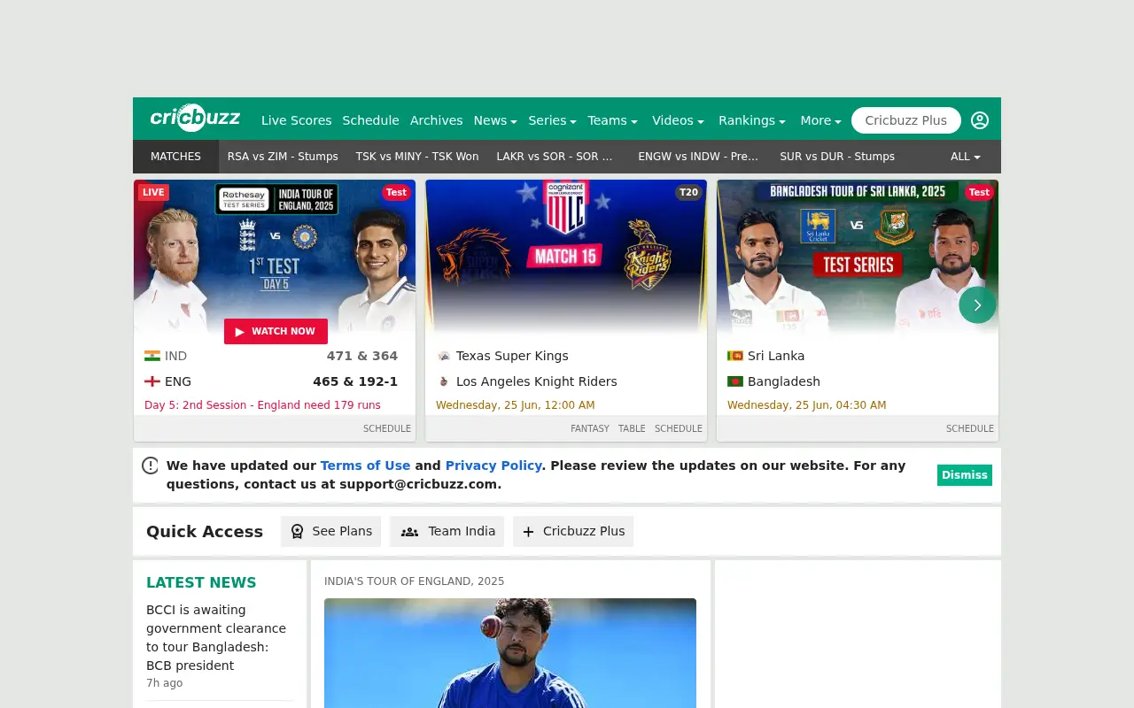 cricbuzz.com in 2025