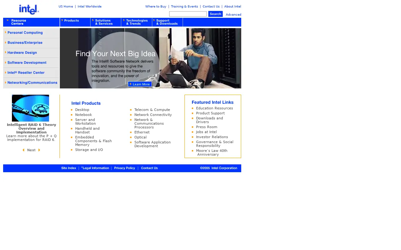 intel.com in 2005
