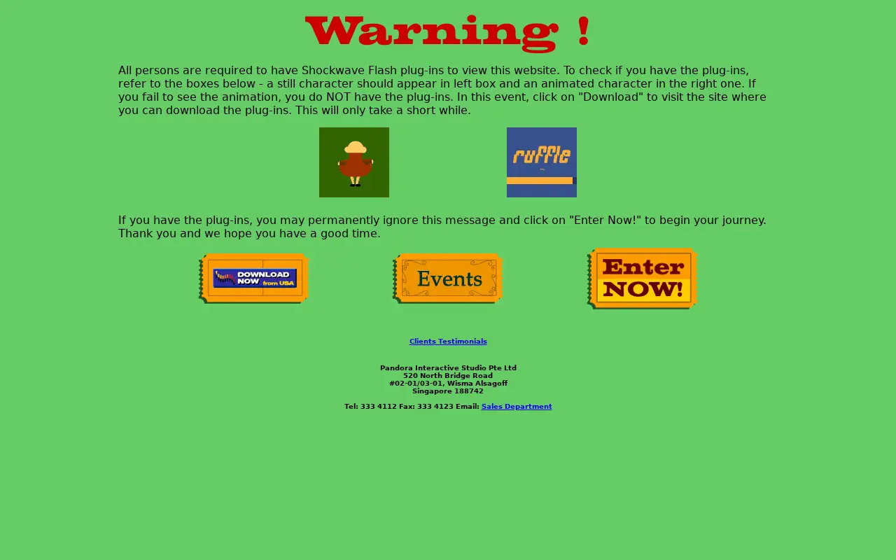 pandora.com on November 30, 2001