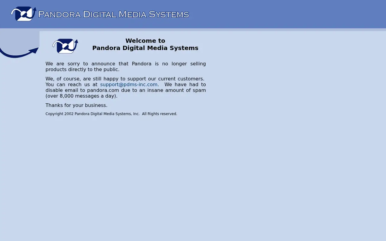 pandora.com on June 18, 2004