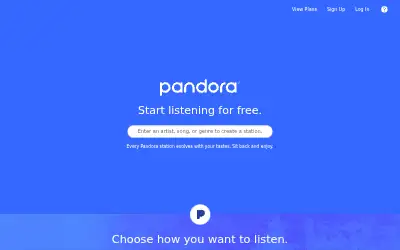 pandora.com in 2019