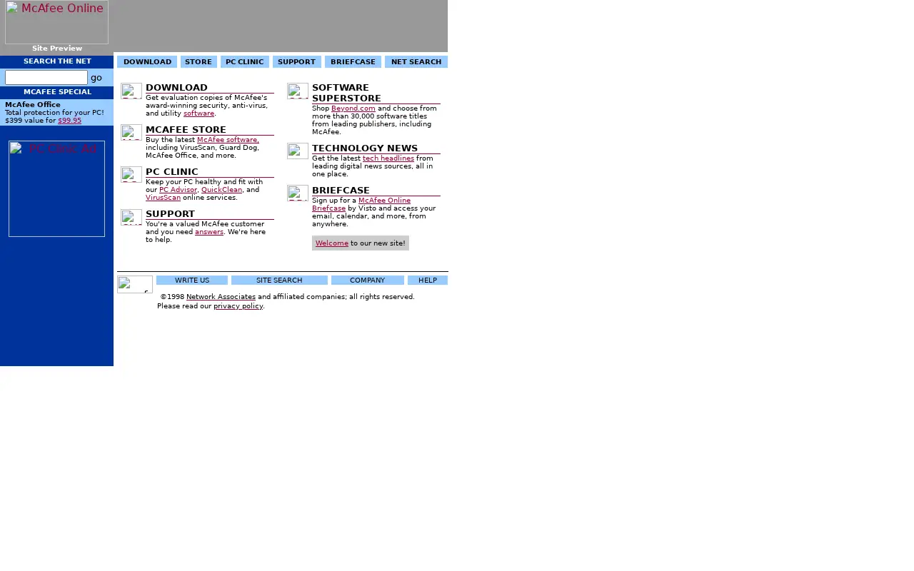 mcafee.com in 1998