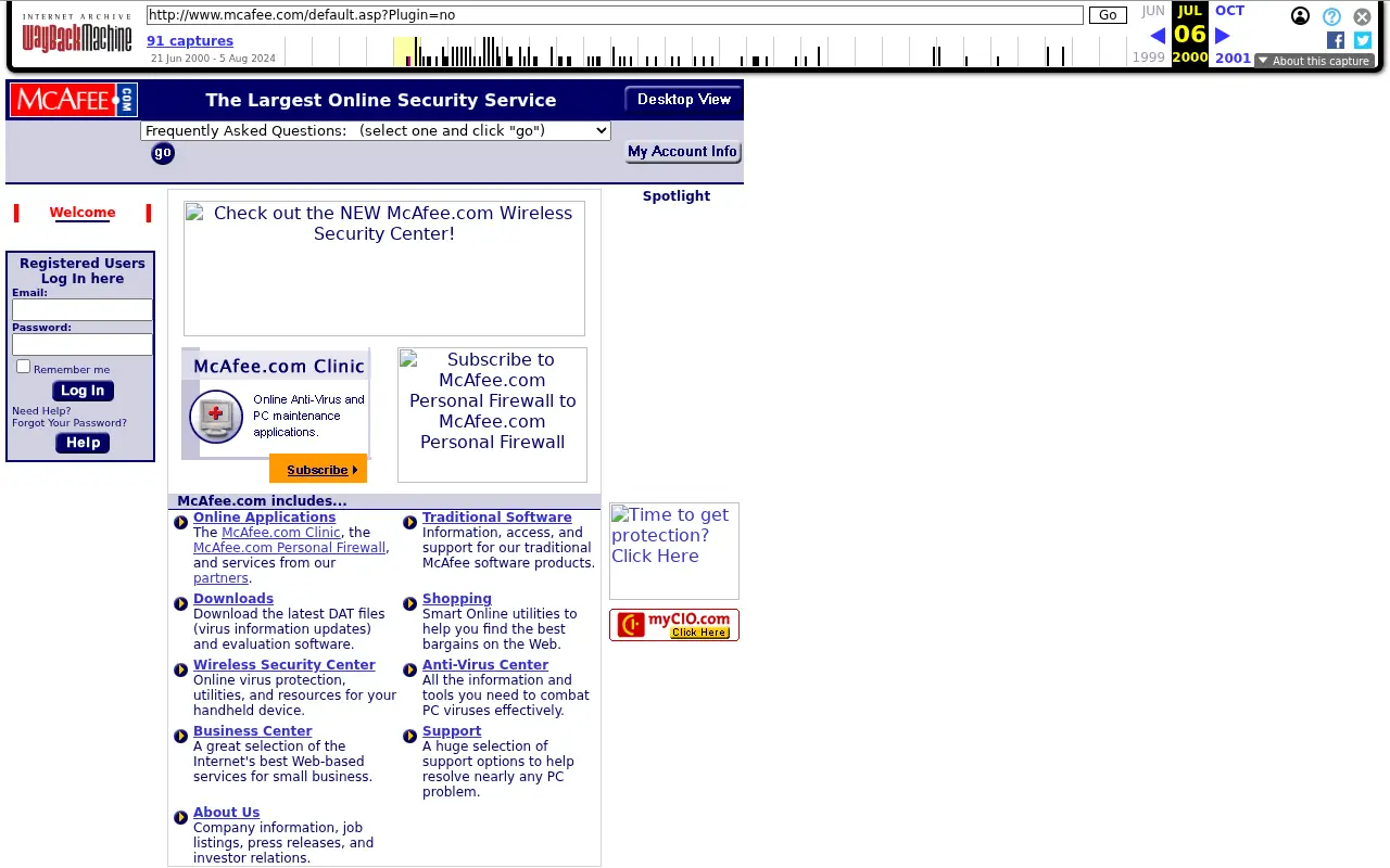 mcafee.com in 2000