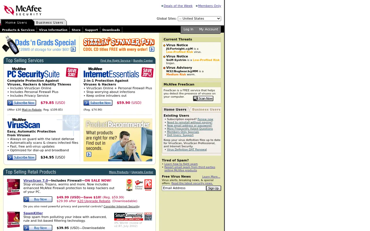 mcafee.com in 2003