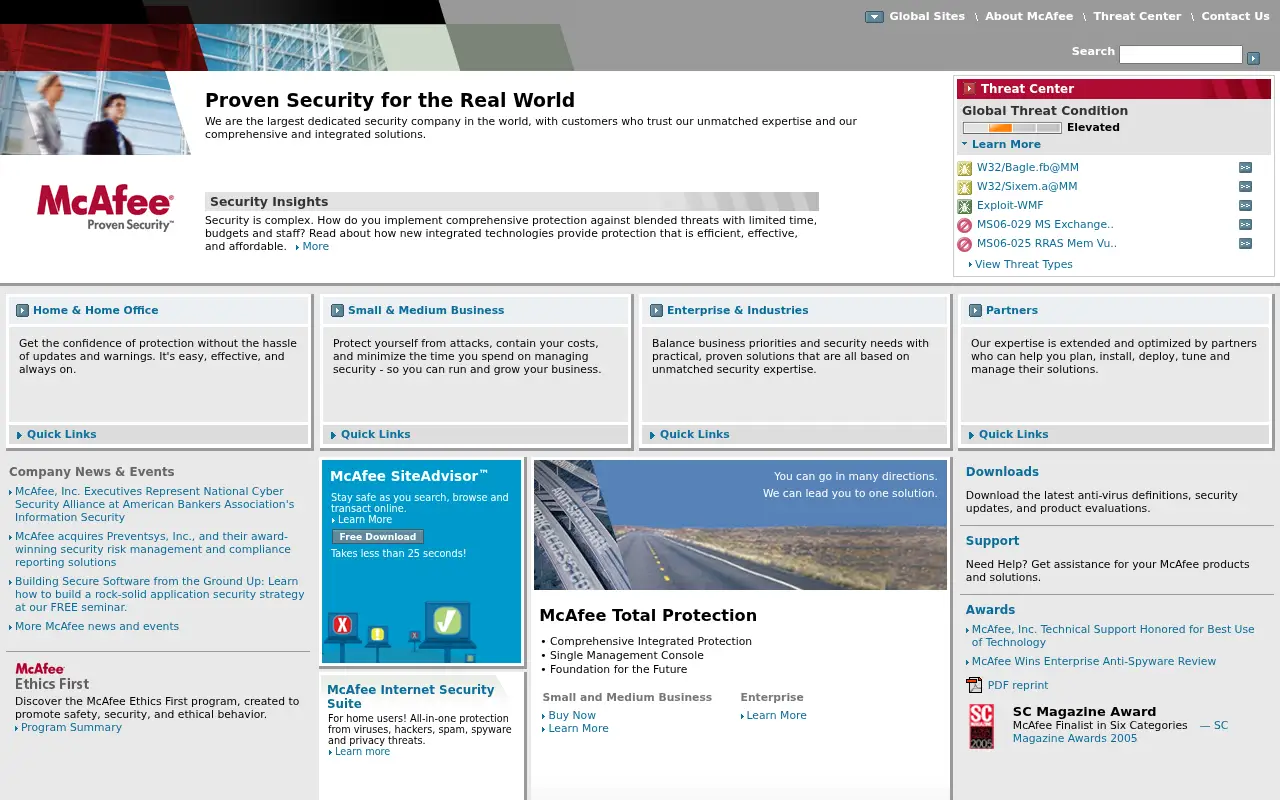 mcafee.com in 2006