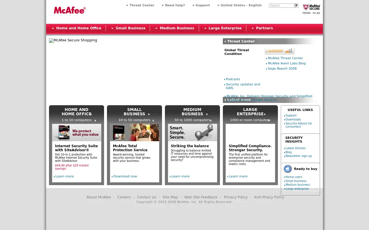 mcafee.com in 2008
