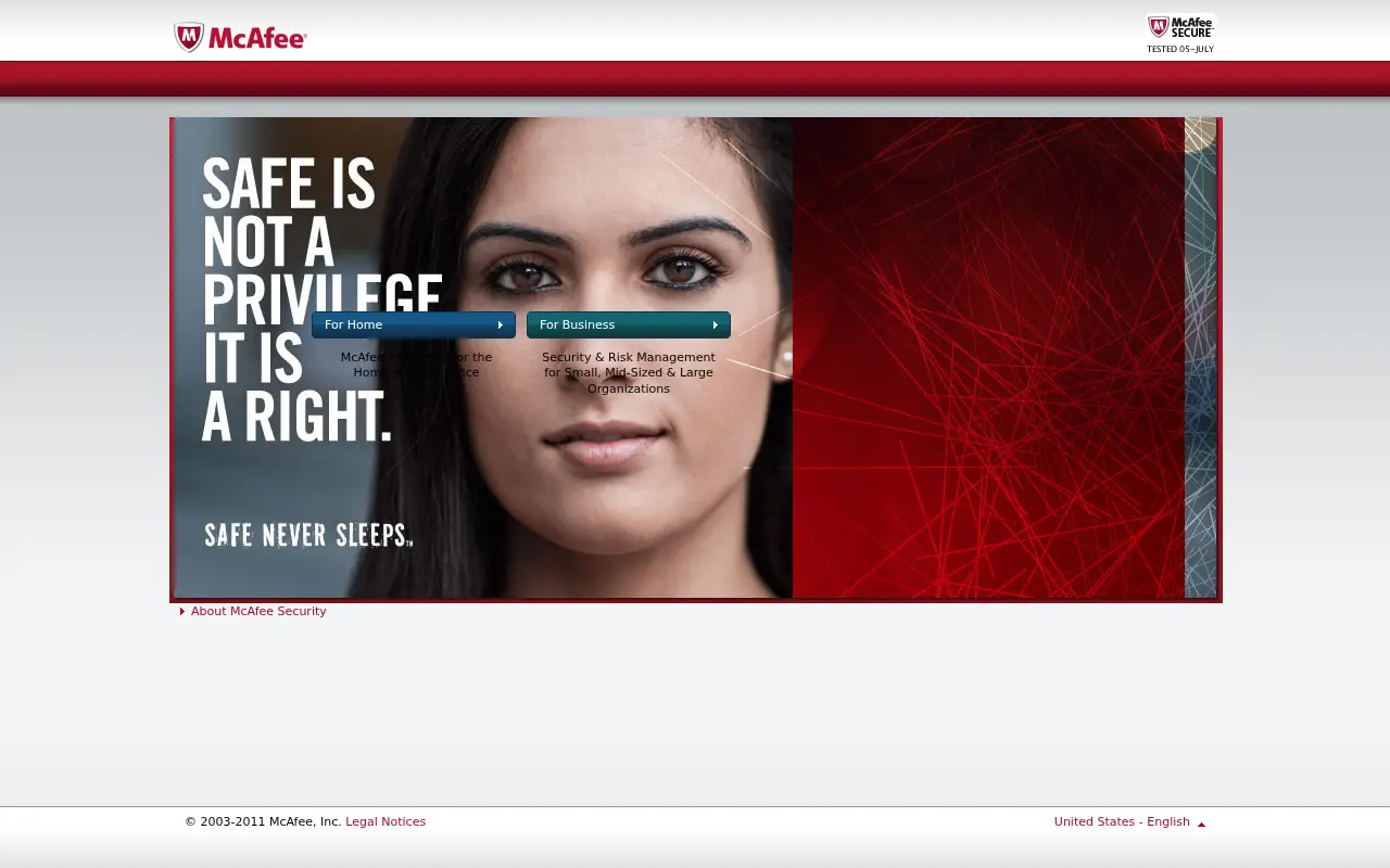 mcafee.com in 2011