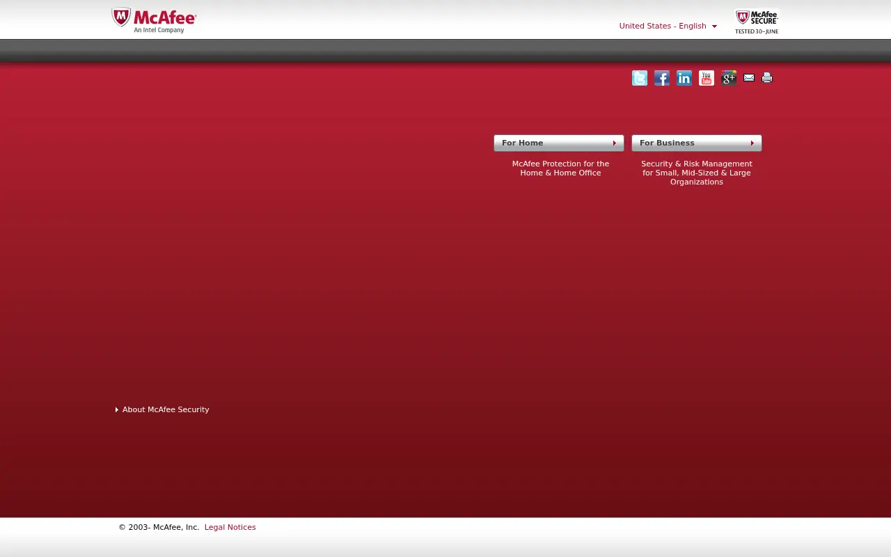 mcafee.com in 2012
