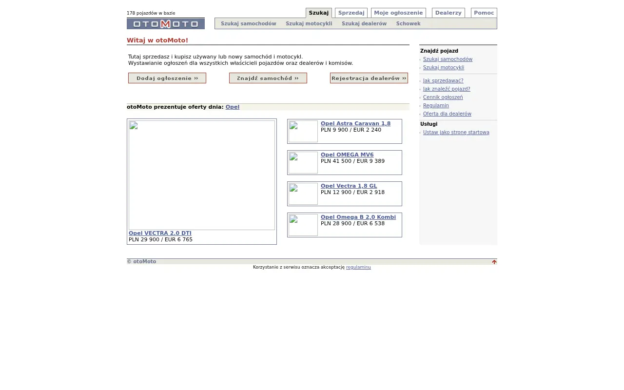otomoto.pl in 2004