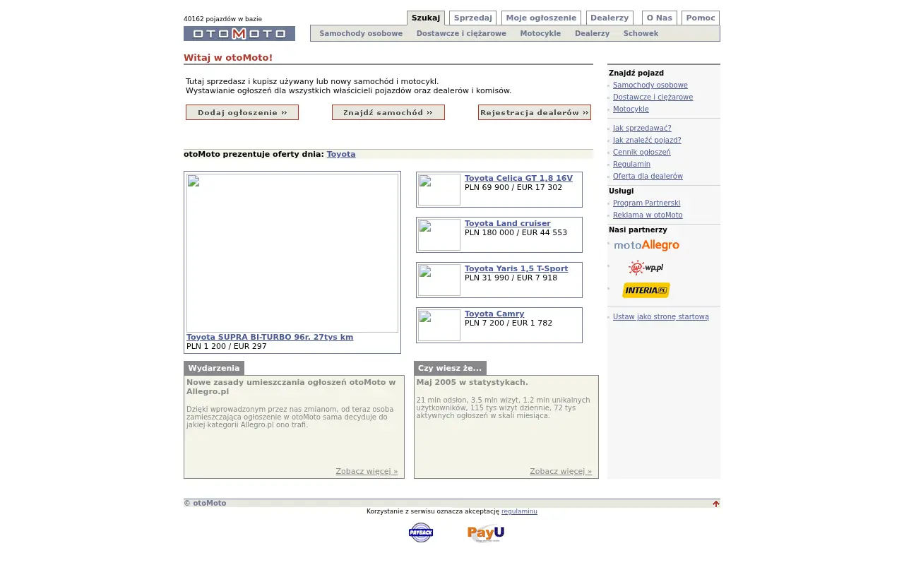 otomoto.pl in 2005