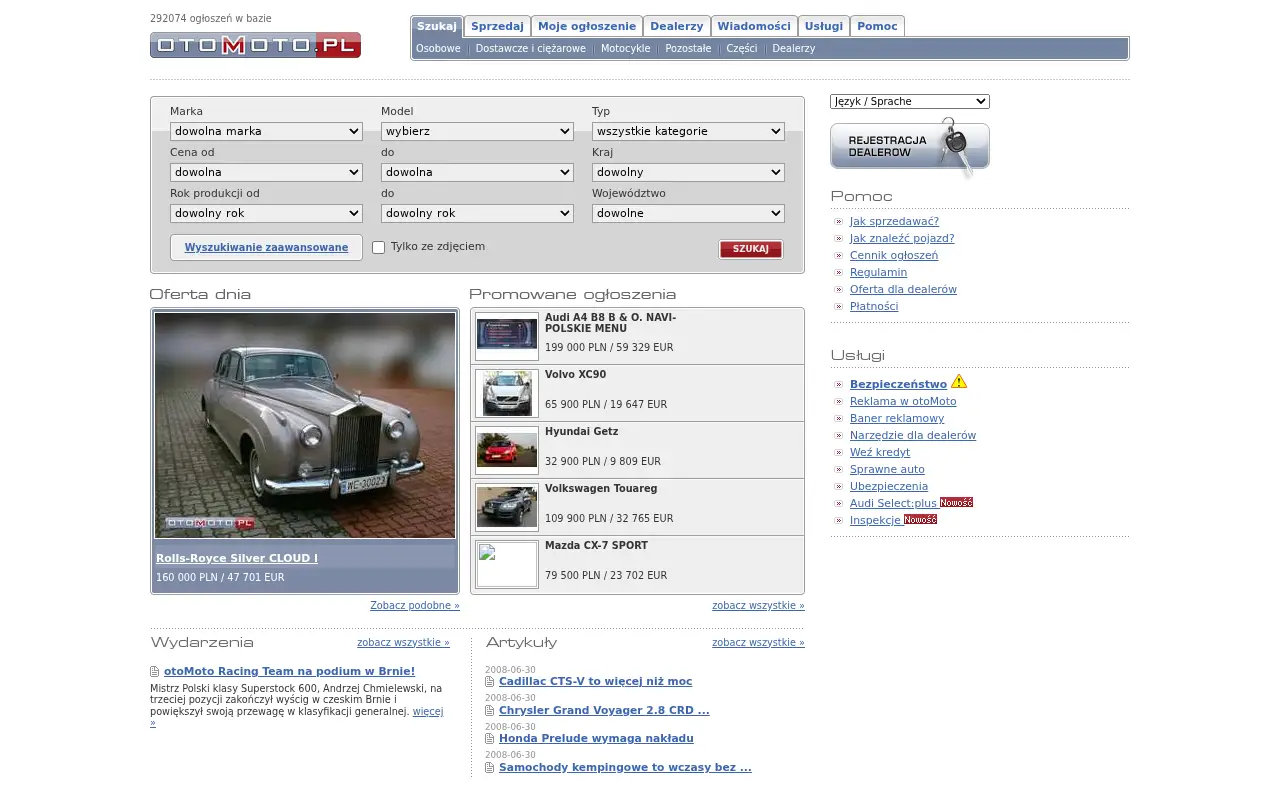 otomoto.pl in 2008