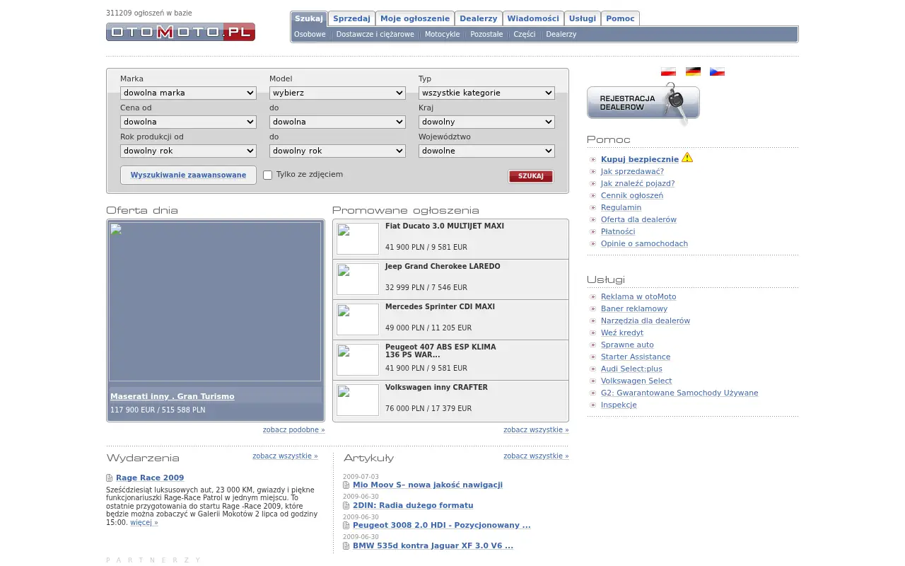 otomoto.pl in 2009