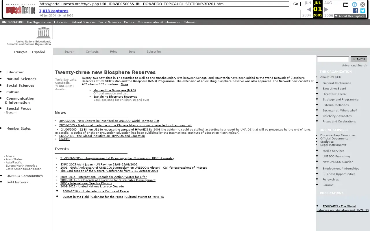 unesco.org in 2005