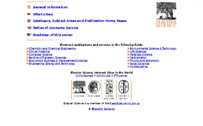 elsevier.com in 1996