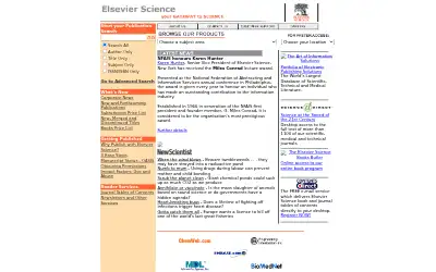 elsevier.com in 2001