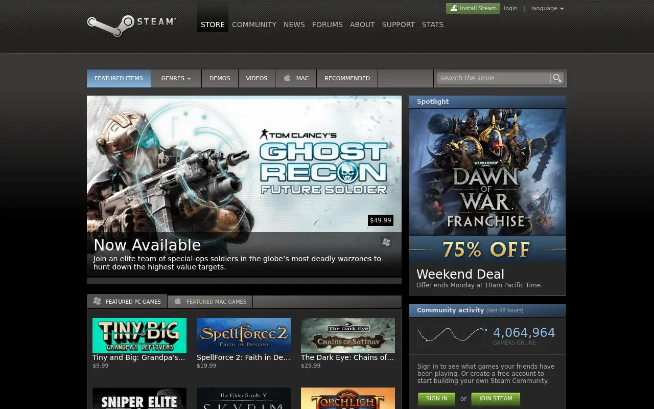 steampowered.com in 2012