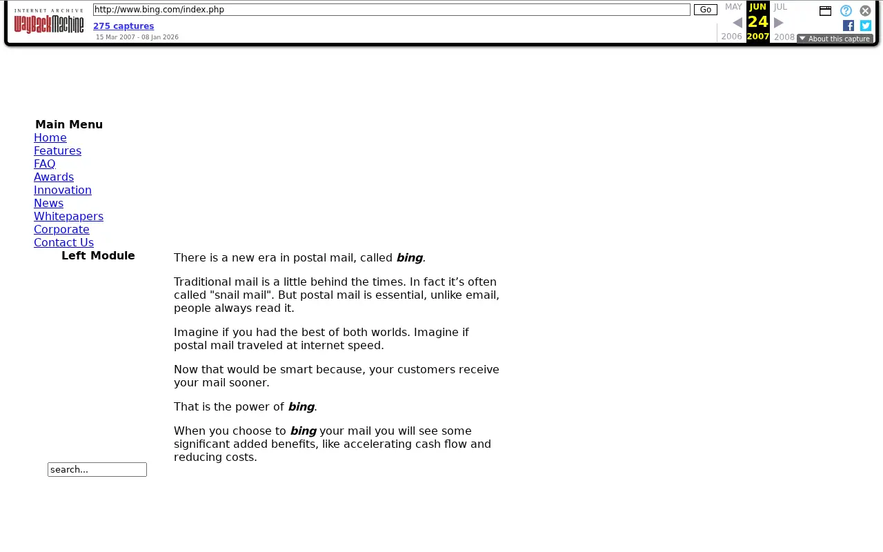 bing.com in 2007