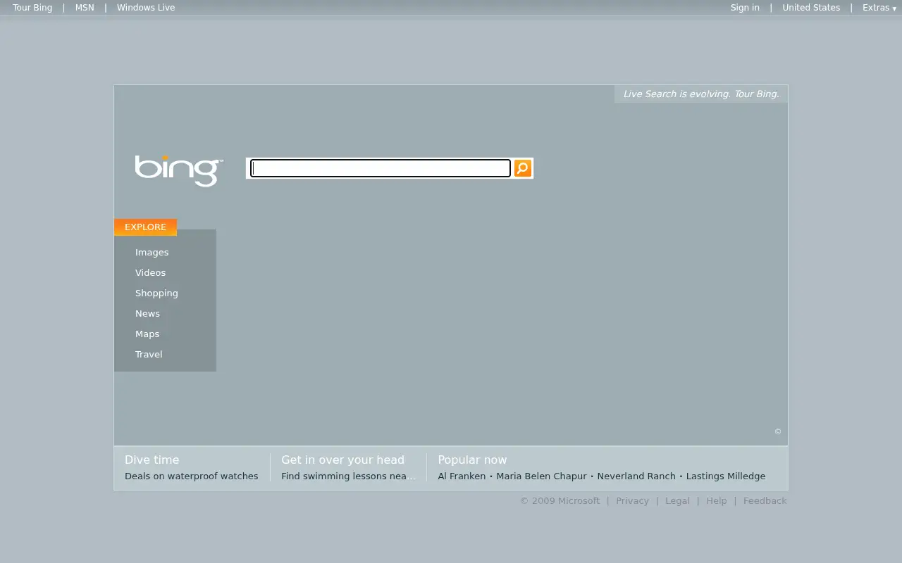 bing.com in 2009