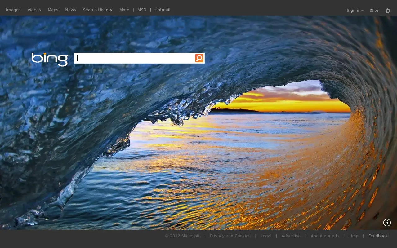 bing.com in 2012