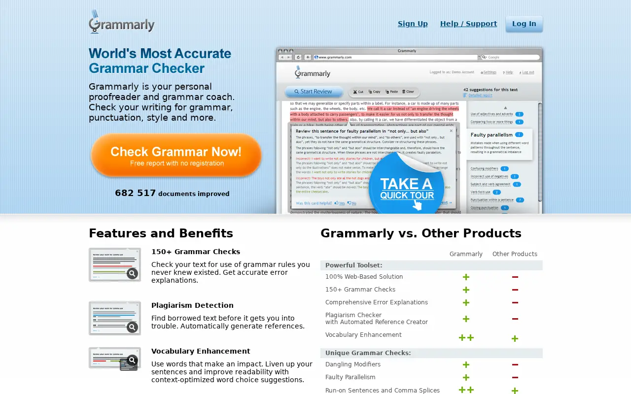 grammarly.com in 2010