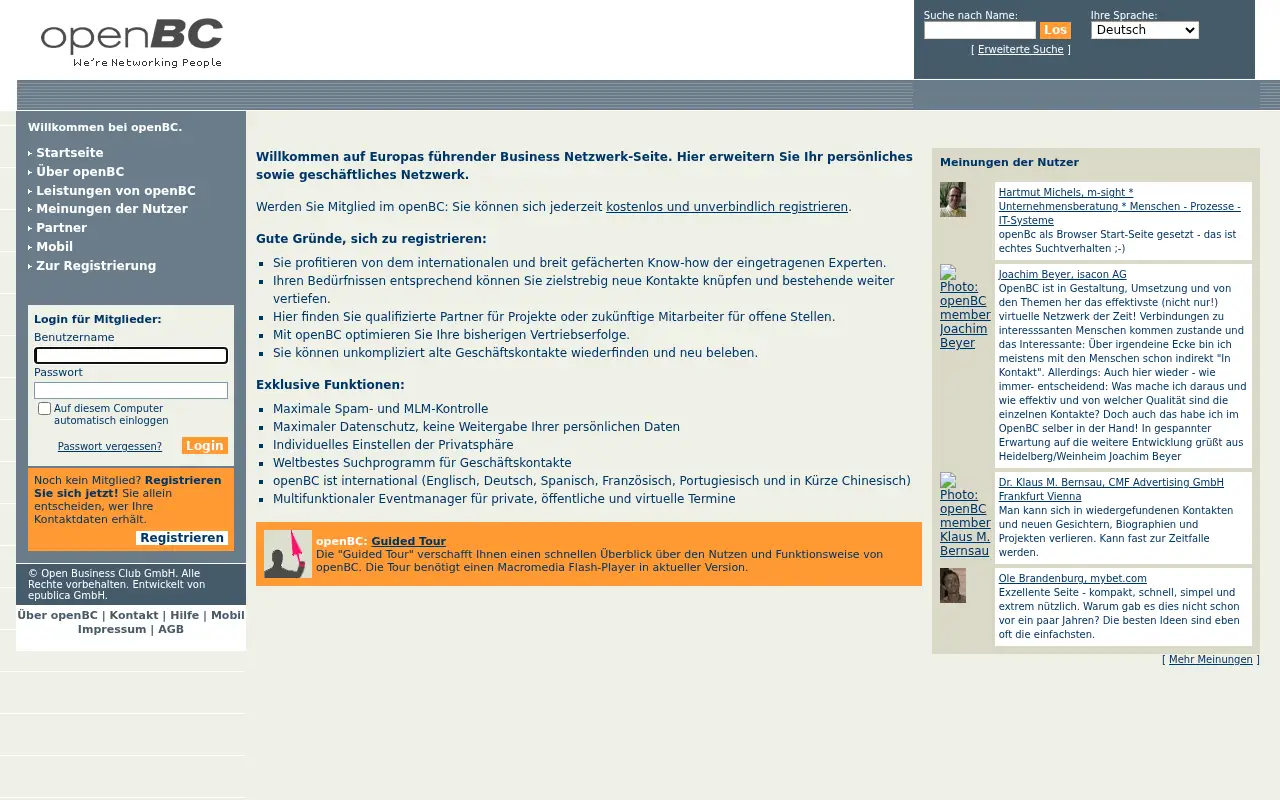 xing.com in 2004