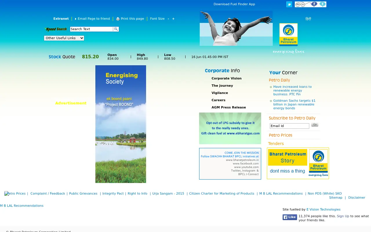 bpcl.in in 2015