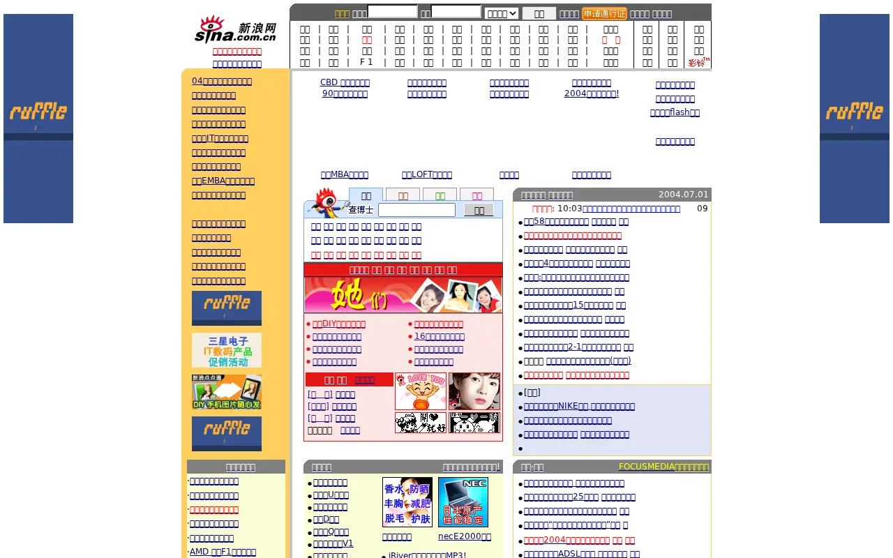 sina.com.cn in 2004
