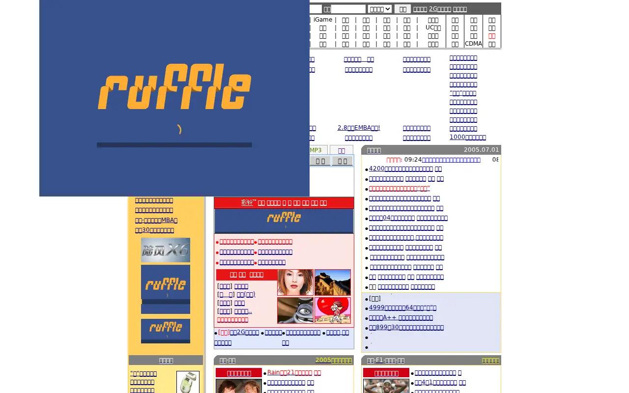 sina.com.cn in 2005