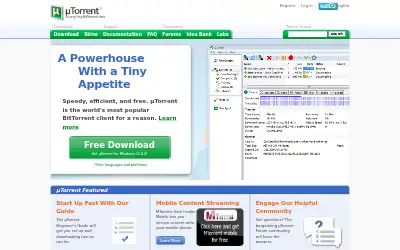 utorrent.com in 2010