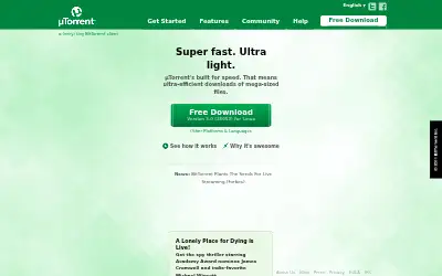 utorrent.com in 2011