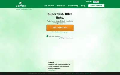 utorrent.com in 2012
