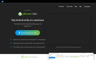 utorrent.com in 2021