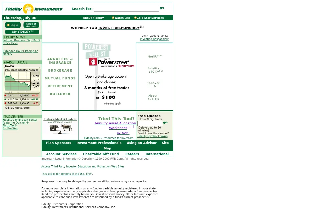 fidelity.com in 2000