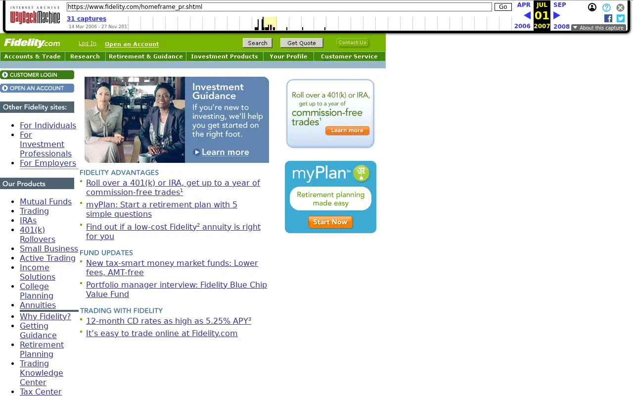 fidelity.com in 2007
