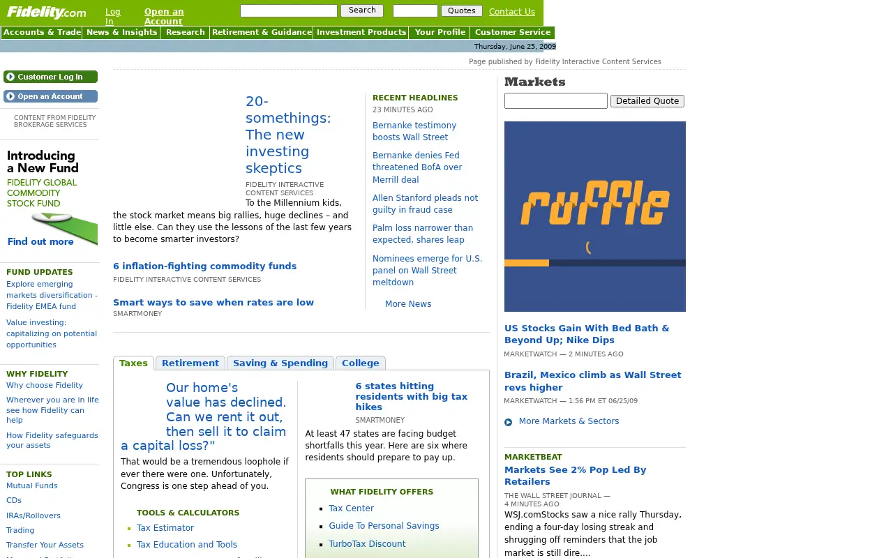 fidelity.com in 2009