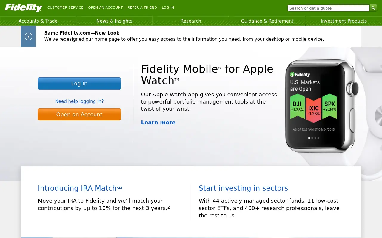 fidelity.com in 2015