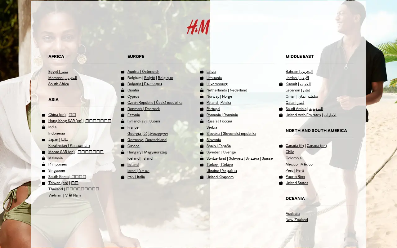 hm.com in 2018