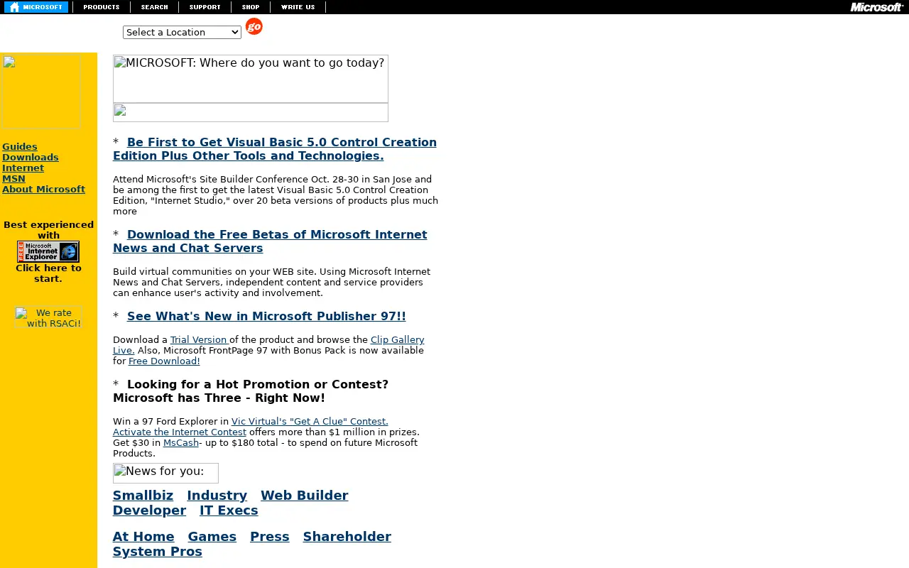microsoft.com on October 20, 1996