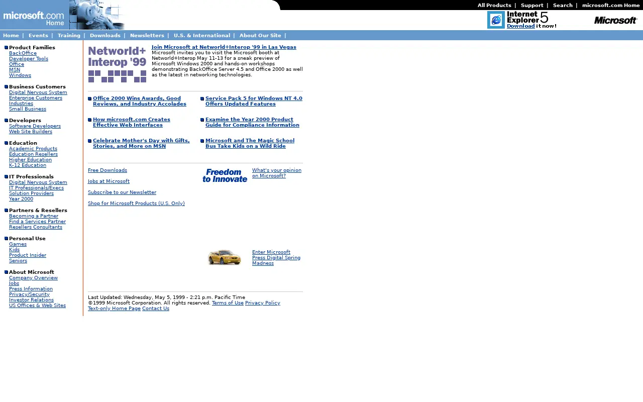 microsoft.com on May 6, 1999
