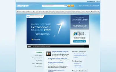 microsoft.com in 2009