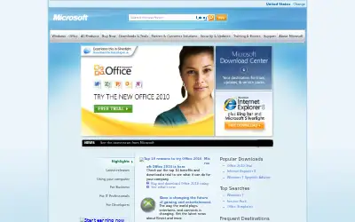 microsoft.com in 2010