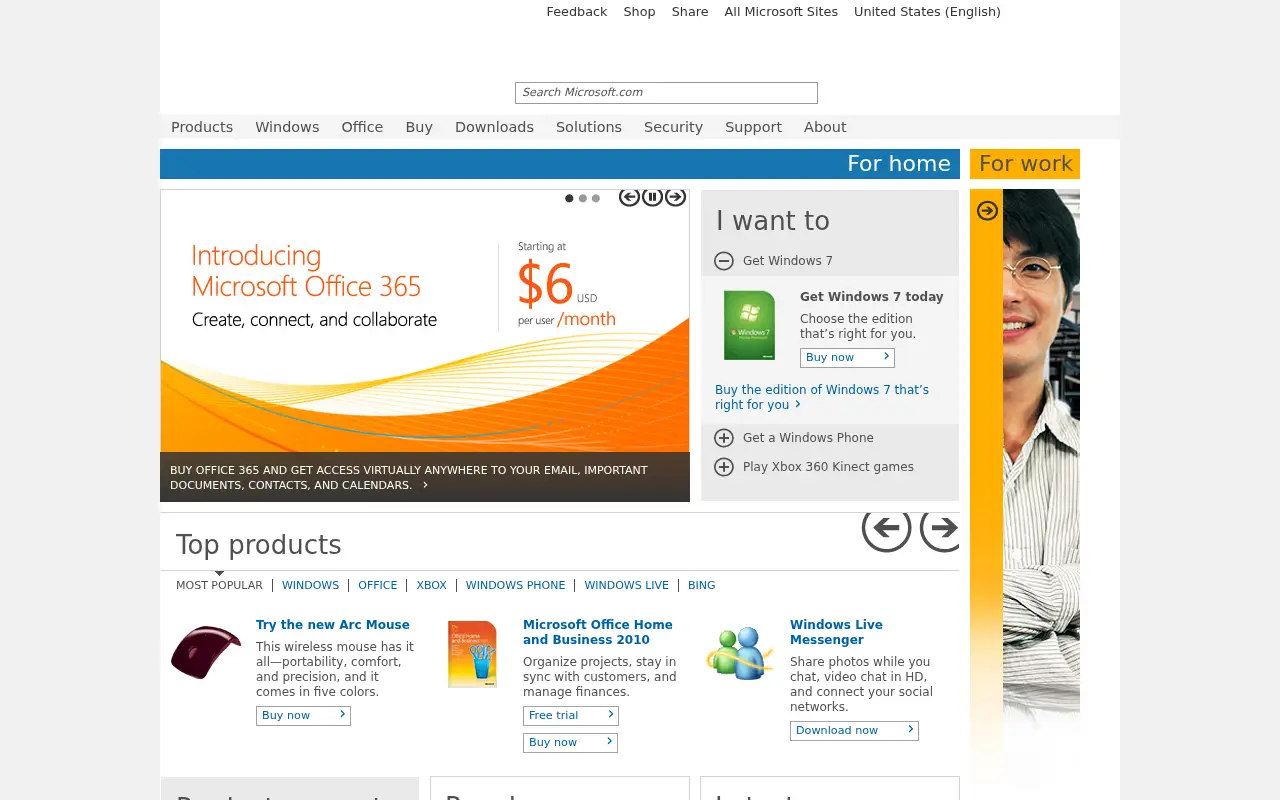 microsoft.com in 2011