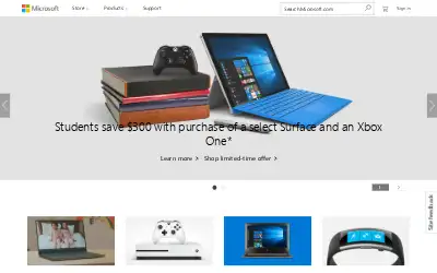 microsoft.com in 2016