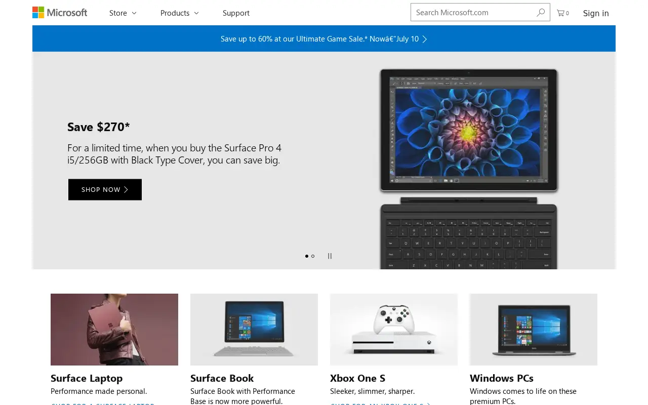 microsoft.com in 2017