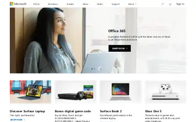 microsoft.com in 2018