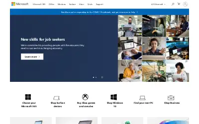 microsoft.com in 2020